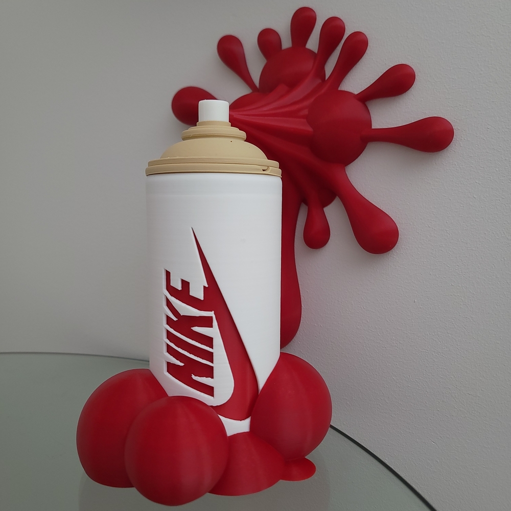 3D PRINTED Nike Red and White Pop Art Spray Can